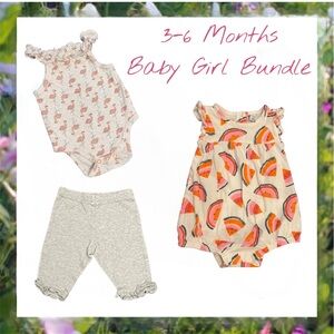 3-6 Months Baby Girl Bundle of 3